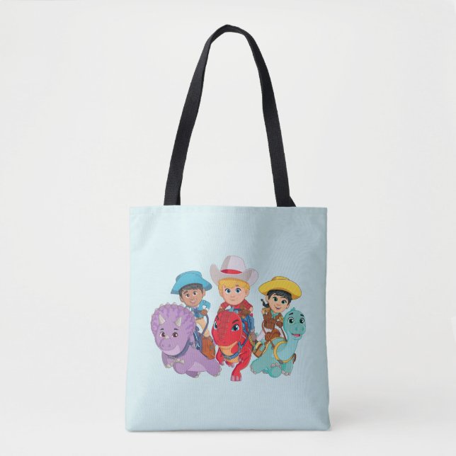 Dino Ranch Friends Design Tote Bag (Front)
