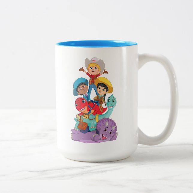 Dino Ranch Friends Two-Tone Coffee Mug (Right)