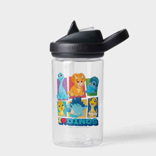 Dino Ranch | Fun & Colourful Dinosaur Water Bottle (Left)