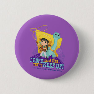 Dino Ranch   Min and Clover 2 Inch Round Button