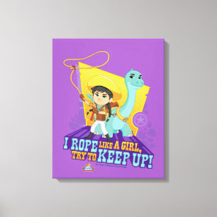 Dino Ranch   Min and Clover Canvas Print