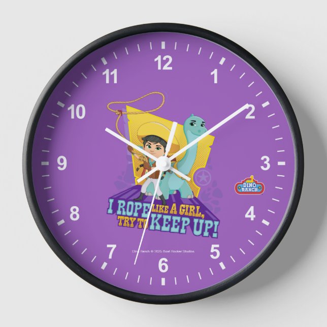 Dino Ranch | Min and Clover Clock (Front)