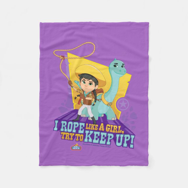 Dino Ranch | Min and Clover Fleece Blanket (Front)