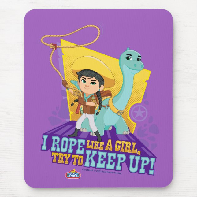 Dino Ranch | Min and Clover Mouse Pad (Front)