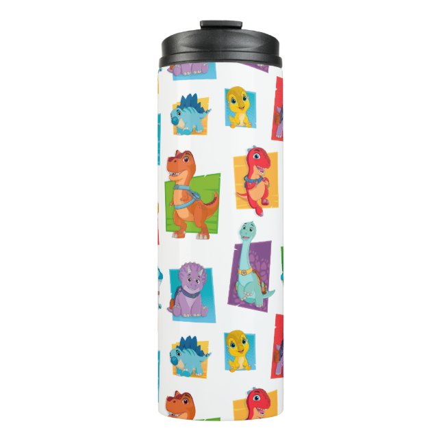 Dino Ranch Pattern Thermal Tumbler (Front)