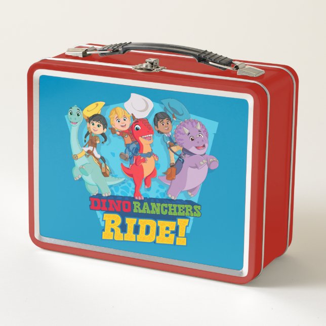 Dino Ranch | The Ranchers Ride! Metal Lunch Box (Front)