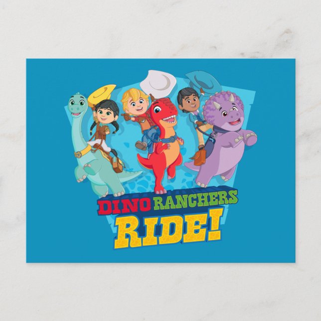 Dino Ranch | The Ranchers Ride! Postcard (Front)