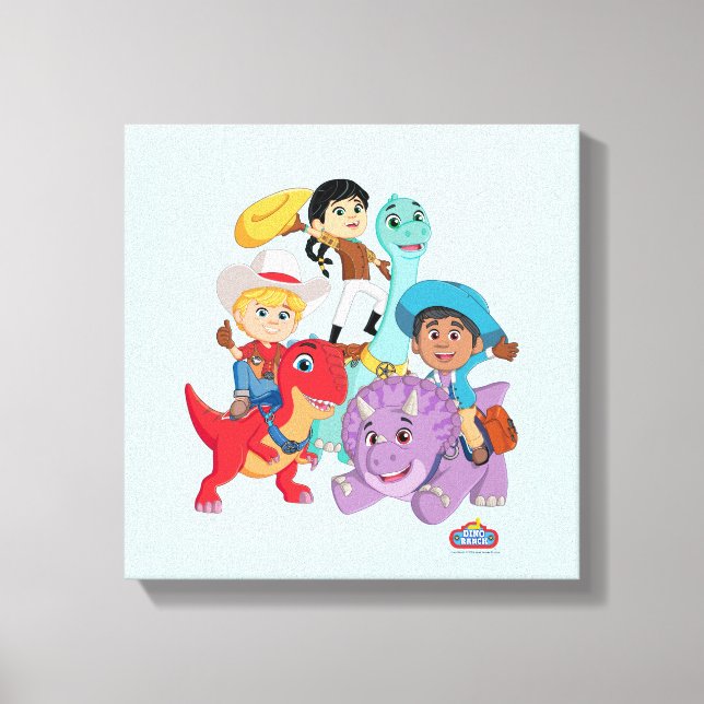 Dino Ranch Yee Haw! Canvas Print (Front)