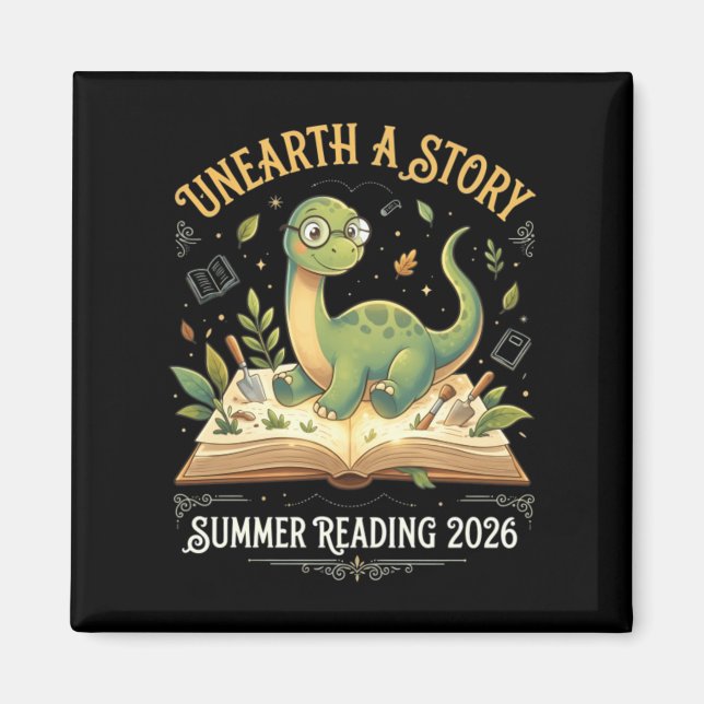 Dino Reading Adventure Summer 2026 T Magnet (Front)