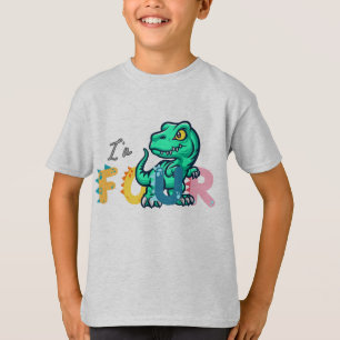 Dino Rex I'm 4 Birthday boy four Back to school T-Shirt
