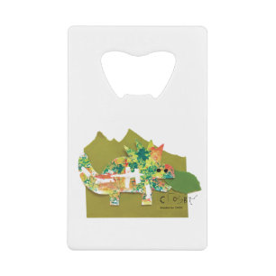 Dino Roar - Kids Art for CHOC Credit Card Bottle Opener