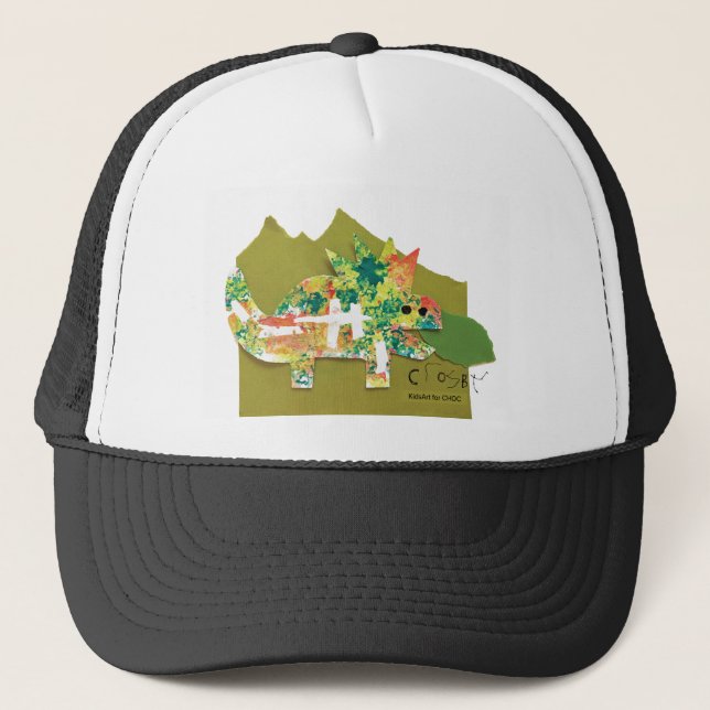 Dino Roar - Kids Art for CHOC Trucker Hat (Front)