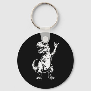 Dino Rock N Roll Rock Music Rock Dinosaur Men Wome Keychain