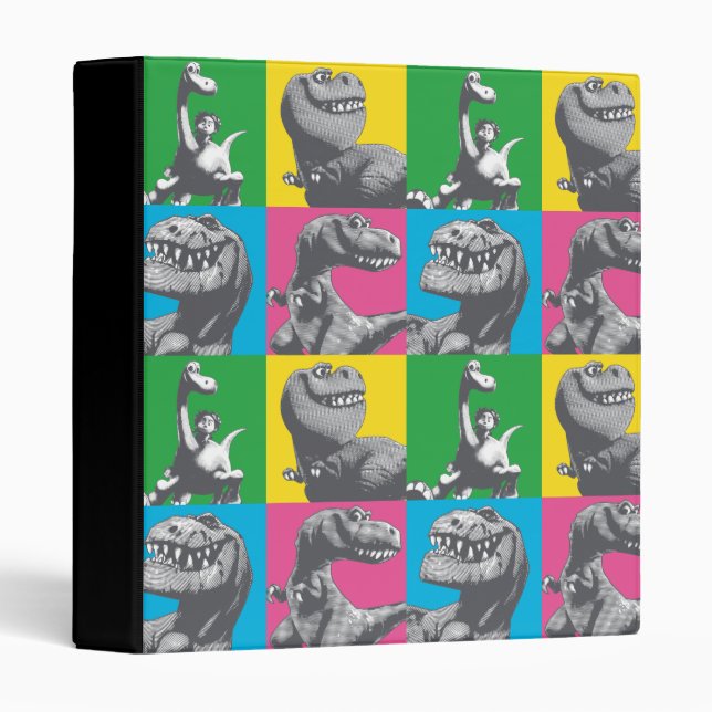 Dino Silhouette Four Square Binder (Front/Spine)