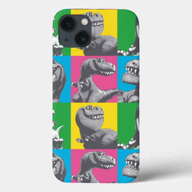 Dino Silhouette Four Square Case-Mate iPhone Case (Back)
