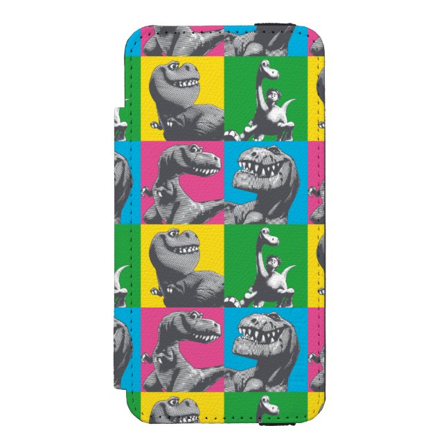 Dino Silhouette Four Square Incipio iPhone Wallet Case (Folio Front)