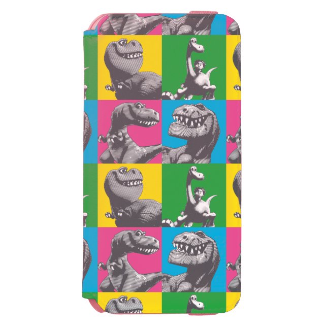 Dino Silhouette Four Square Incipio iPhone Wallet Case (Folio Front)