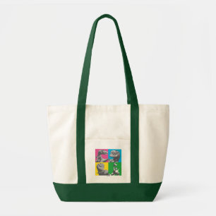 Dino Silhouette Four Square Tote Bag