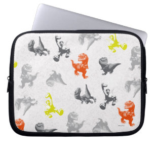 Dino Silhouette Pattern Laptop Sleeve
