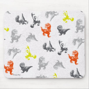 Dino Silhouette Pattern Mouse Pad