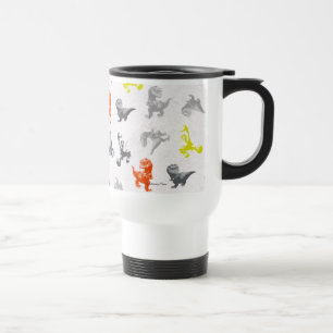 Dino Silhouette Pattern Travel Mug