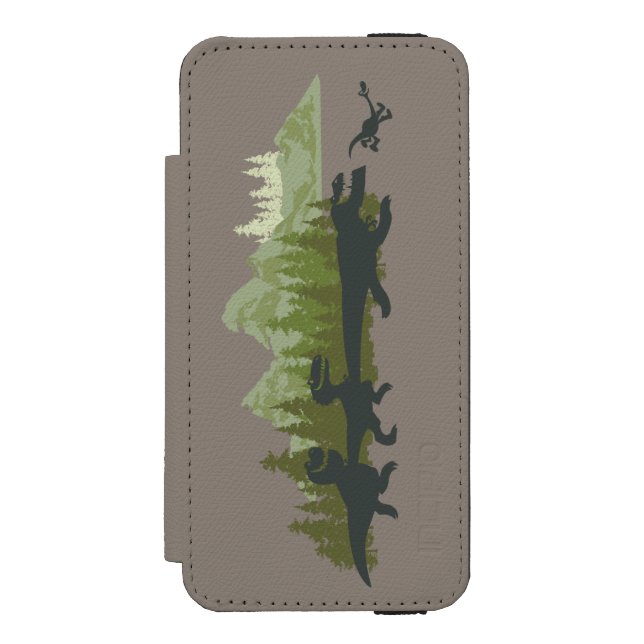 Dino Silhouettes Running Incipio iPhone Wallet Case (Folio Front)