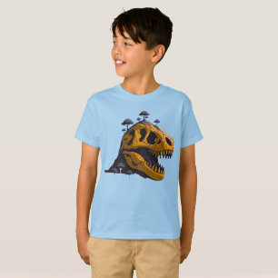 Dino Skull Île Graphique T-Shirt