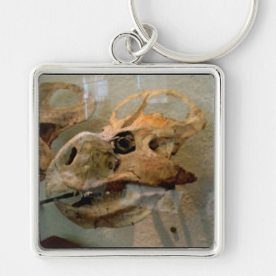 Dino Skull Oil Painting Keychain