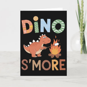 Dino S'more Dinosaur Trex Camping Smores Kawaii S' Card