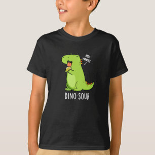 Dino-sour Funny Dinosaur Pun Dark BG T-Shirt