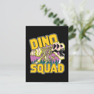 Dino Squad logo Invitation Postcard