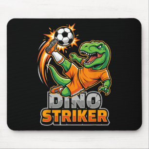 Dino Striker T-rex Soccer Kick Funny Dinosaur Spor Mouse Pad