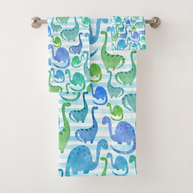 Dino Stripe Aquarelle Dinosaures Adorable (En situation)