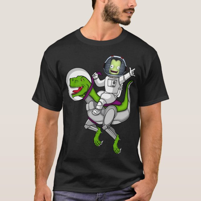 Dino T-Rex Kerbal Spacecraft Program  Kerbals  Ksp T-Shirt (Front)