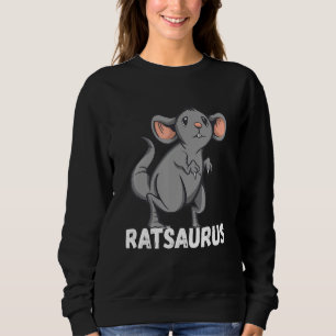 Dino T-Rex Saurus Rat Mouse Rat Owner Rodent Rat L Sweatshirt