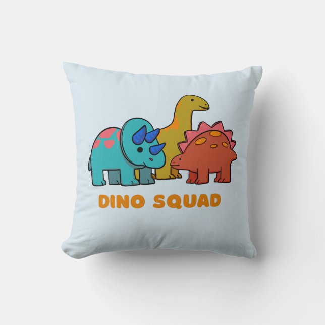 Dino Throw Pillow  (Front)