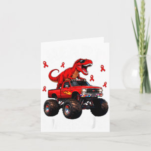 Dino Trex Boys Toddler Heart Warrior Heart Disease Card