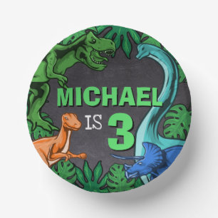 Dino Trex Jurassic Boy Dinosaur Birthday Paper Plate