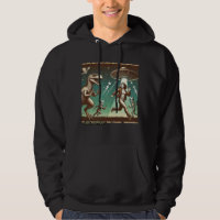 Dino UFO Selfie: Vintage Panic (Men's Hoodie)