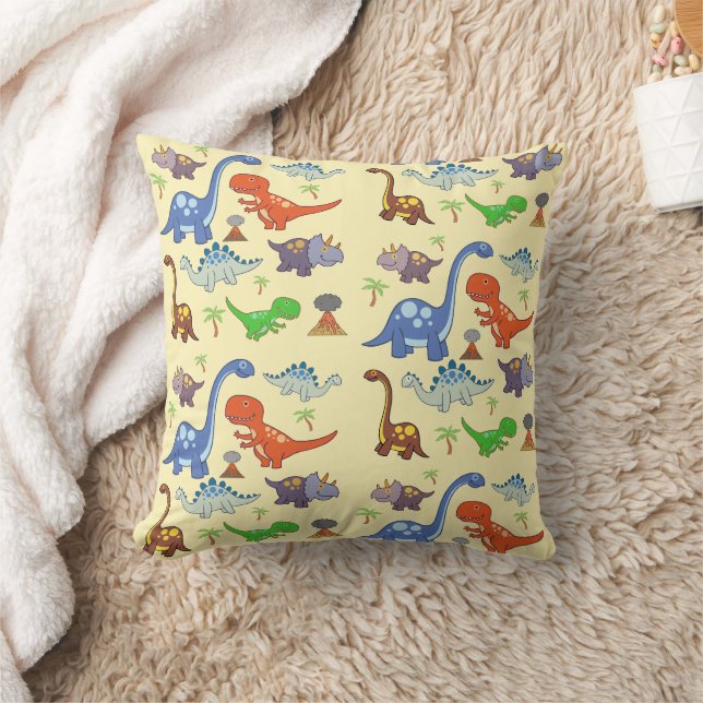 Dino World Throw Pillow (Blanket)