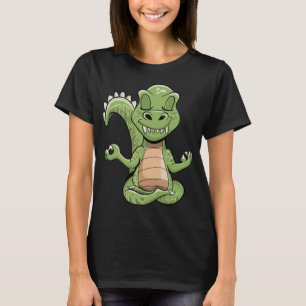 Dino Yoga Dinosaur Dragon Meditating T-rex Yogasau T-Shirt