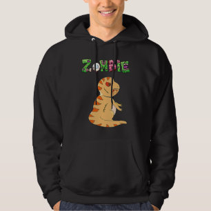 Dino Zombie  Humor Halloween Hoodie