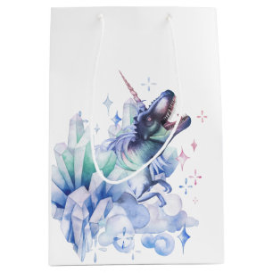 Dinocorn Crystal   Unicorn Dinosaur Mystical Party Medium Gift Bag