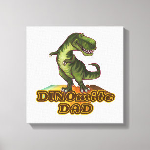 Dinomite Dad Canvas Print