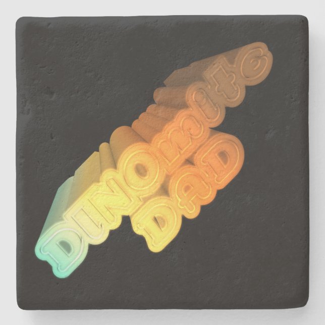 Dinomite Dad Words Stone Coaster (Front)