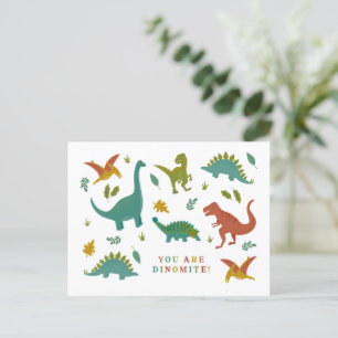 Dinomite Dinosaur Valentine Postcard