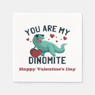 Dinomite Valentine Humour Napkin