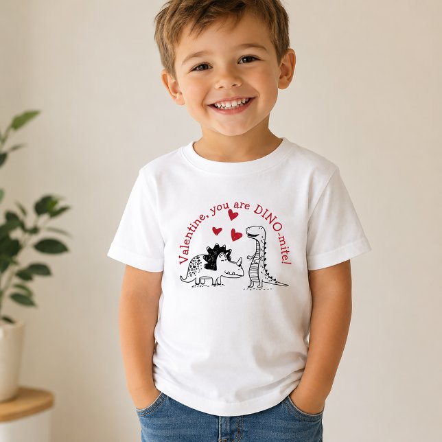 Dinomite Valentine's Day T-Shirt (Dinosaur Valentine Shirt)