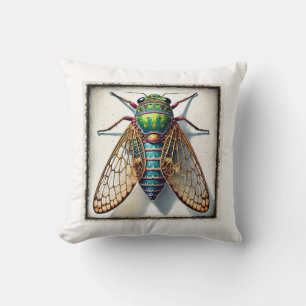 Dinoptera insect 210724IREF232 - Watercolor Throw Pillow