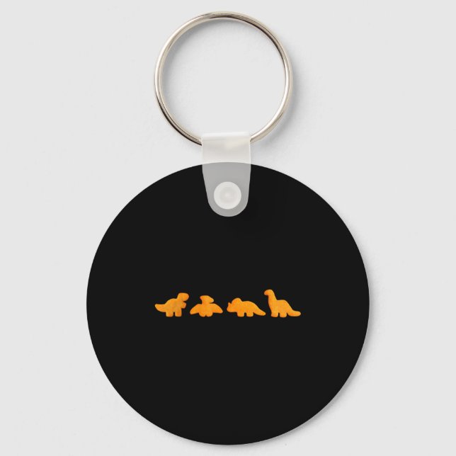 Dinos Chicken Nuggets Pattern _ Funny Realistic Di Keychain (Front)